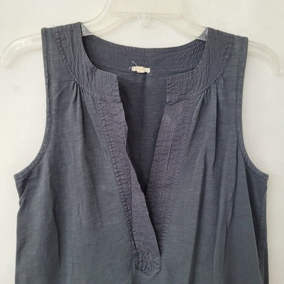 J Crew Dress Women XS Sleeveless V-Neck Kangaroo Pocket Cotton Shift Dress Black - Picture 3 of 11